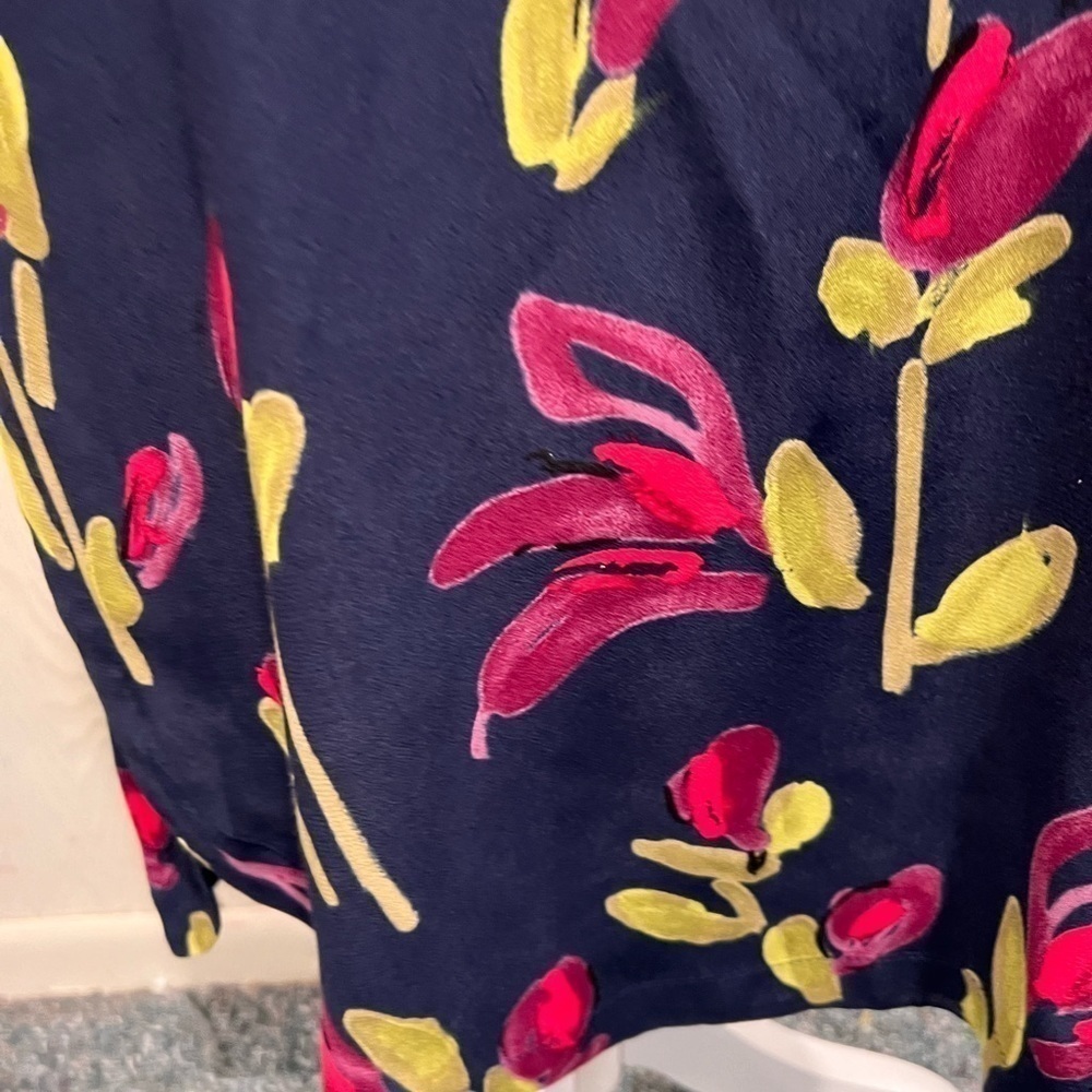 ZARA BASIC  Floral Shift Shirt tails Dress Size Medium - Picture 3 of 8
